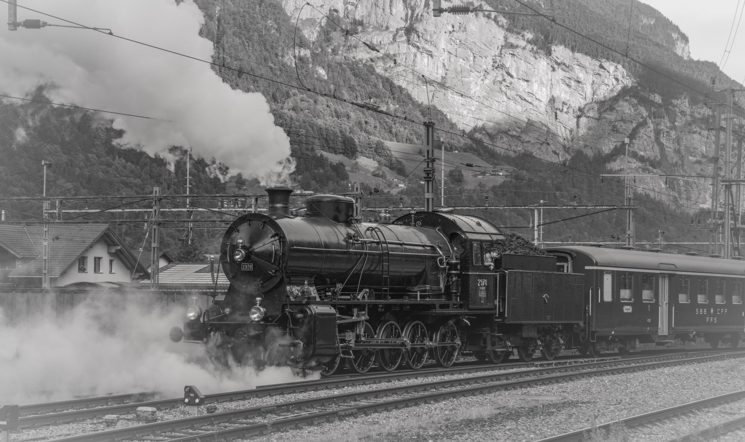 RS_Bereitstellung_Dampfsonderzug1_Erstfeld_SW